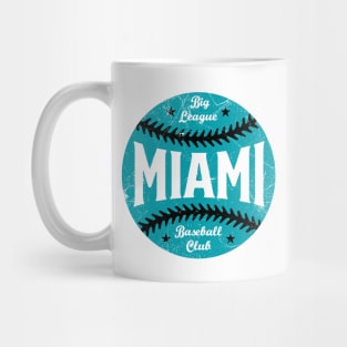 Miami Retro Big League Baseball - White Mug